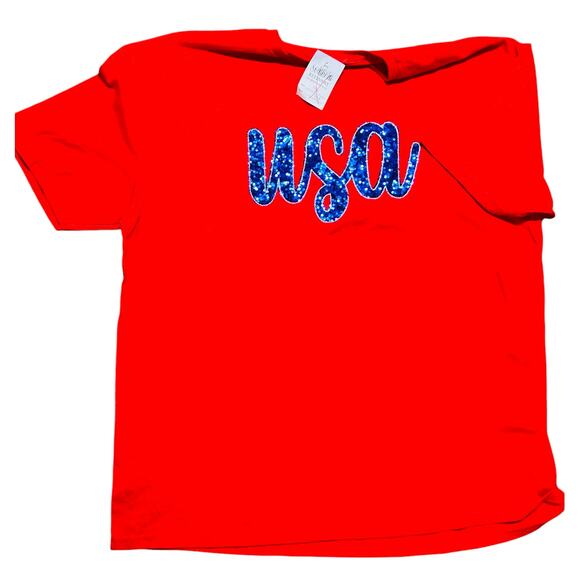 Shop Southern Belle Plus Size 3X Red USA T-Shirt Patriotic Graphic‎ Women’s NWT - Picture 1 of 6